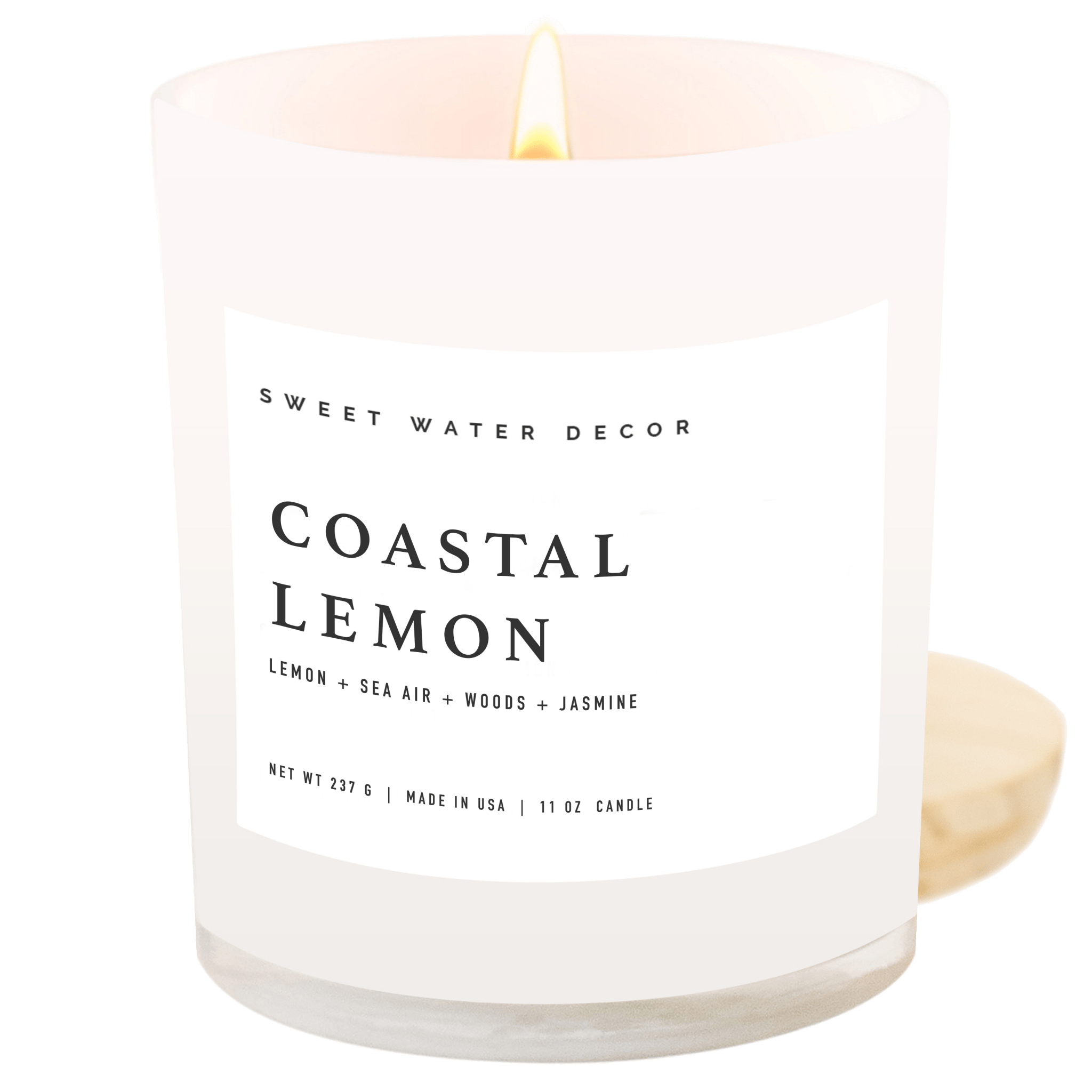 Coastal Lemon 11 oz Soy Candle - HER Home Design Boutique